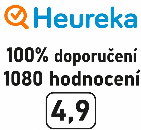 Heureka – 100% doporučení, 1080 hodnocení, 4,9